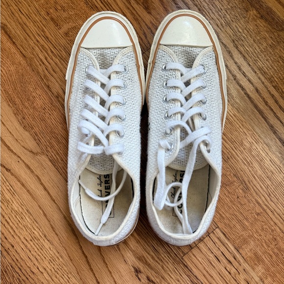 Converse White Mesh Lace-Up Sneakers - Picture 1 of 6